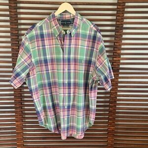 🎉NEW LISTING!🎉Ralph Lauren Pastel Plaid Short Sleeve Button-Down Shirt